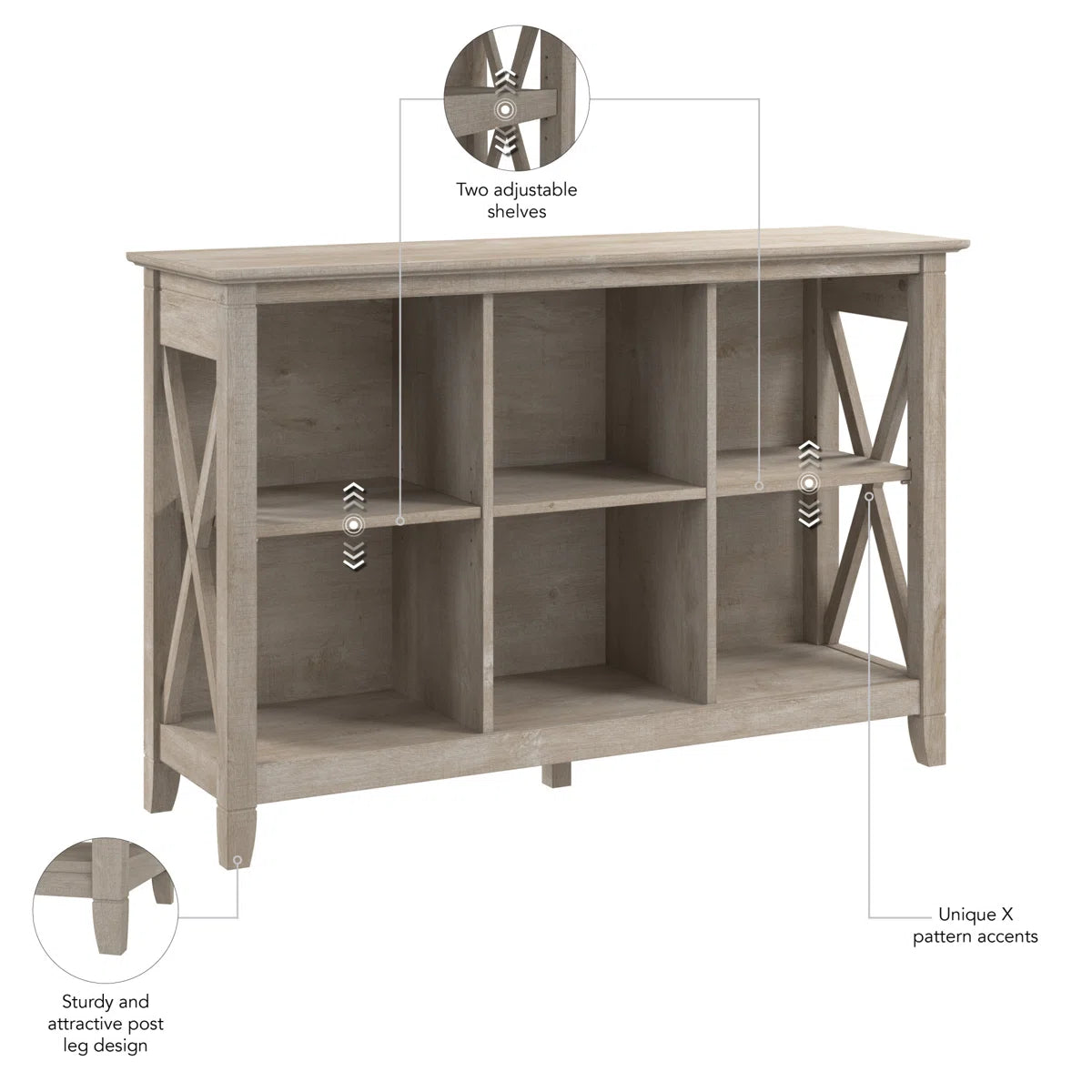 Thasty Huckins 6 Cube Bookcase
