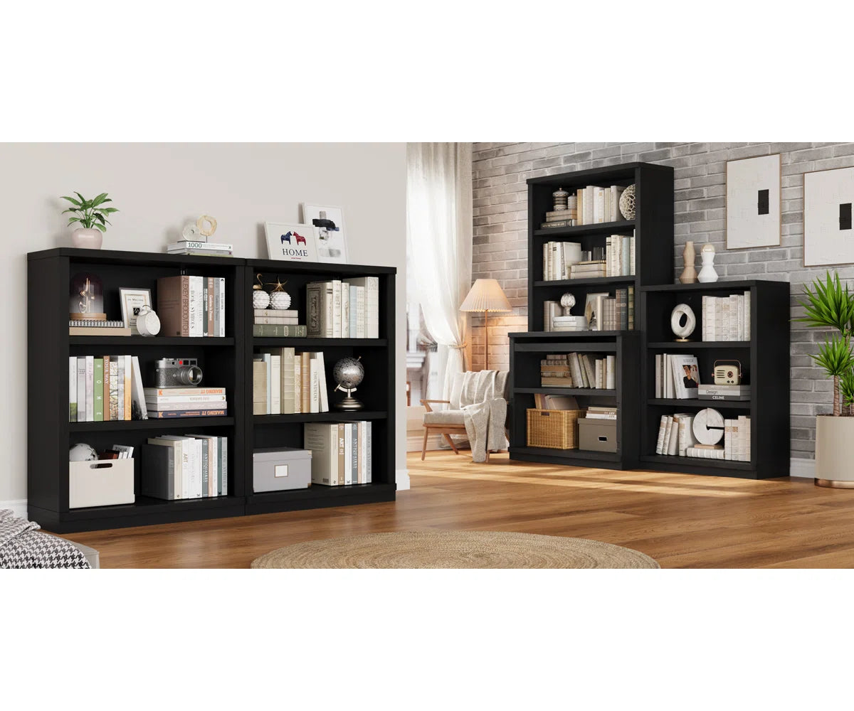 Thasty 42" H x 31" W Standard Bookcase with 3-Tiers Shelf