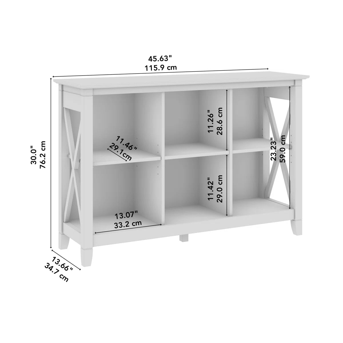 Thasty Huckins 6 Cube Bookcase