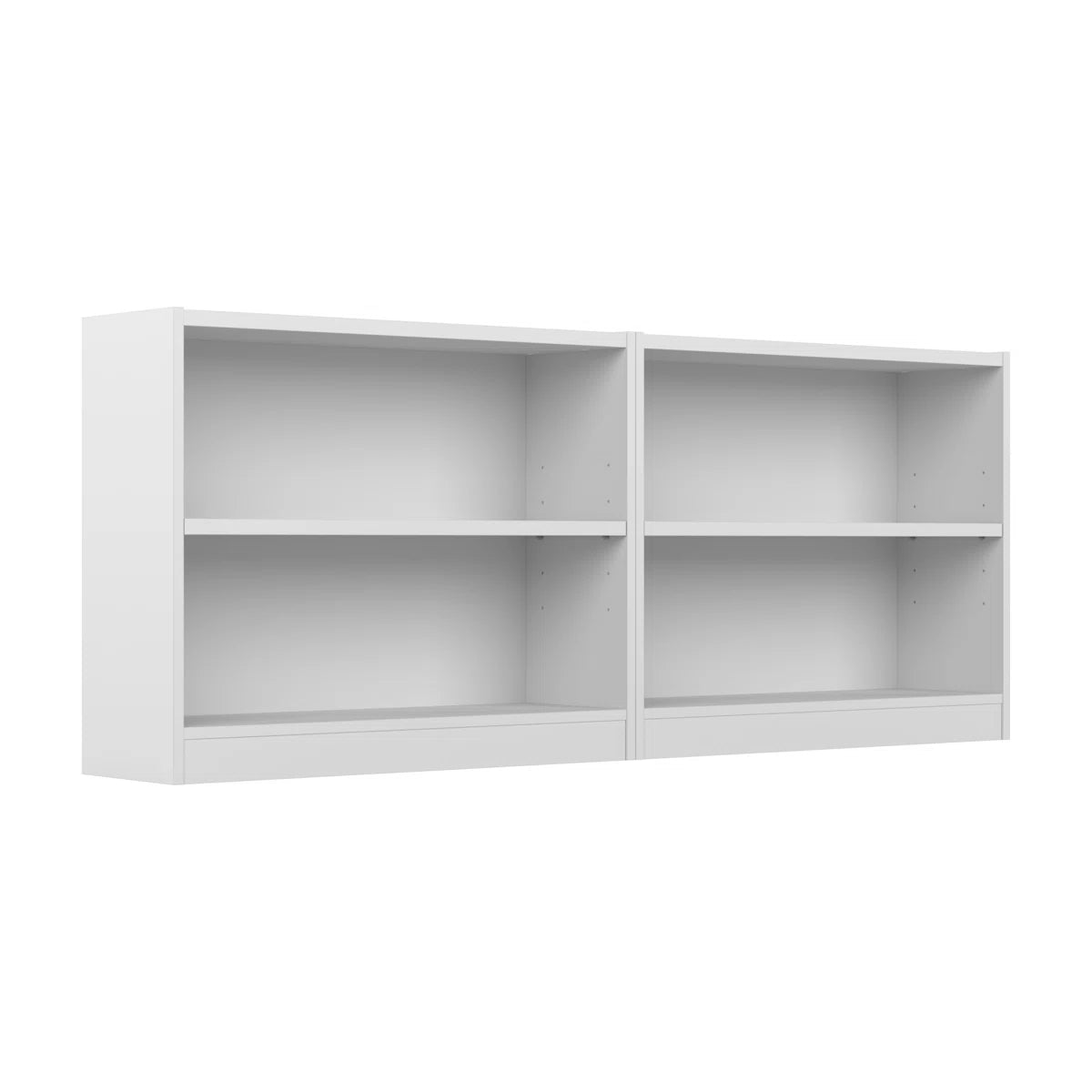 Paulica Small 2 Shelf Bookcase - Set of 2, Storage Bookshelves for Home Office and Living Room