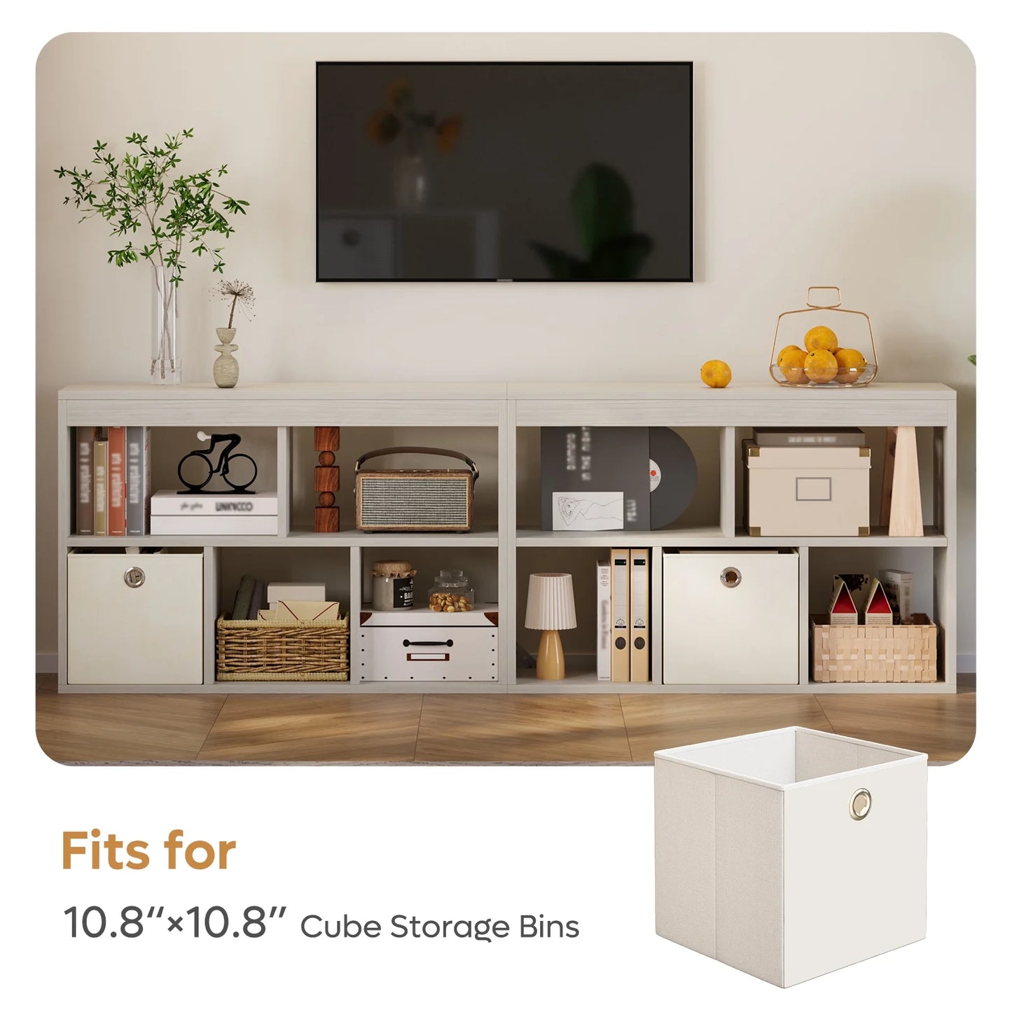 Thasty 5-Cube Reversible Toy Storage Organizer LED Kid's Shelf Multipurpose Bookcase, Gray