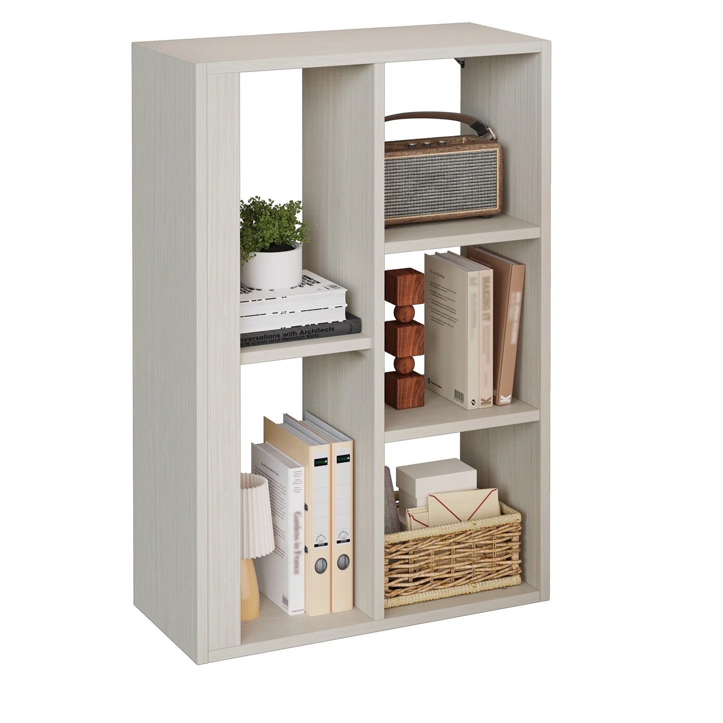 Thasty 5-Cube Reversible Toy Storage Organizer LED Kid's Shelf Multipurpose Bookcase, Gray